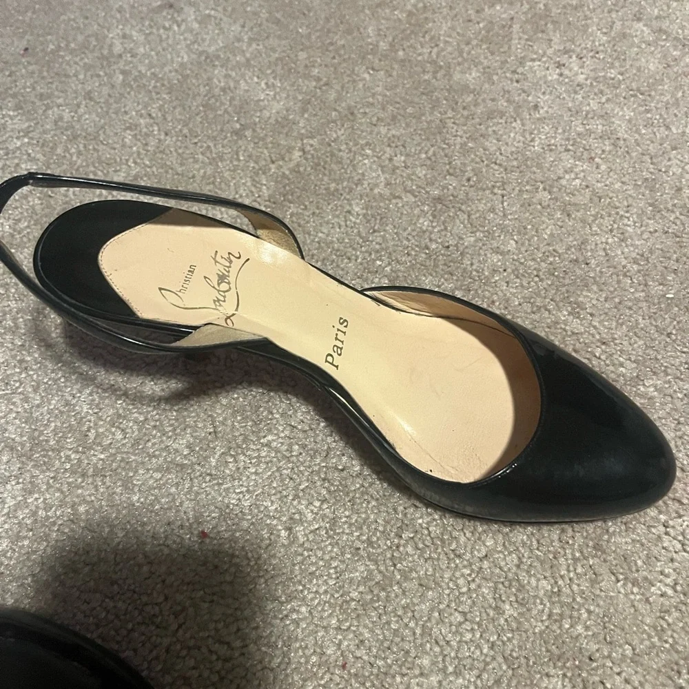 Christian Louboutin Black Patent Leather Heels - Picture 6 of 16